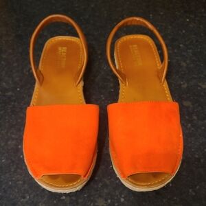 Kenneth Cole Reaction Red/Orange Wedge Sandals